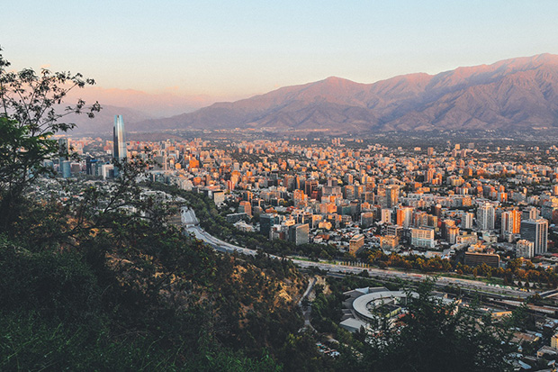 chile panoráma dél-amerika torony hegyek város