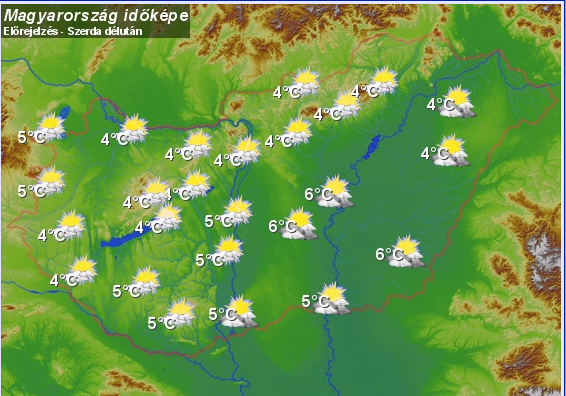 Szerdán napos időre készülhetünk.