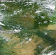 A NASA Terra/MODIS műholdfelvételein jól nyomon követhető, miként fokozódott a szárazság a júliu 8. és augusztus 31. közti csaknem két hónap során.